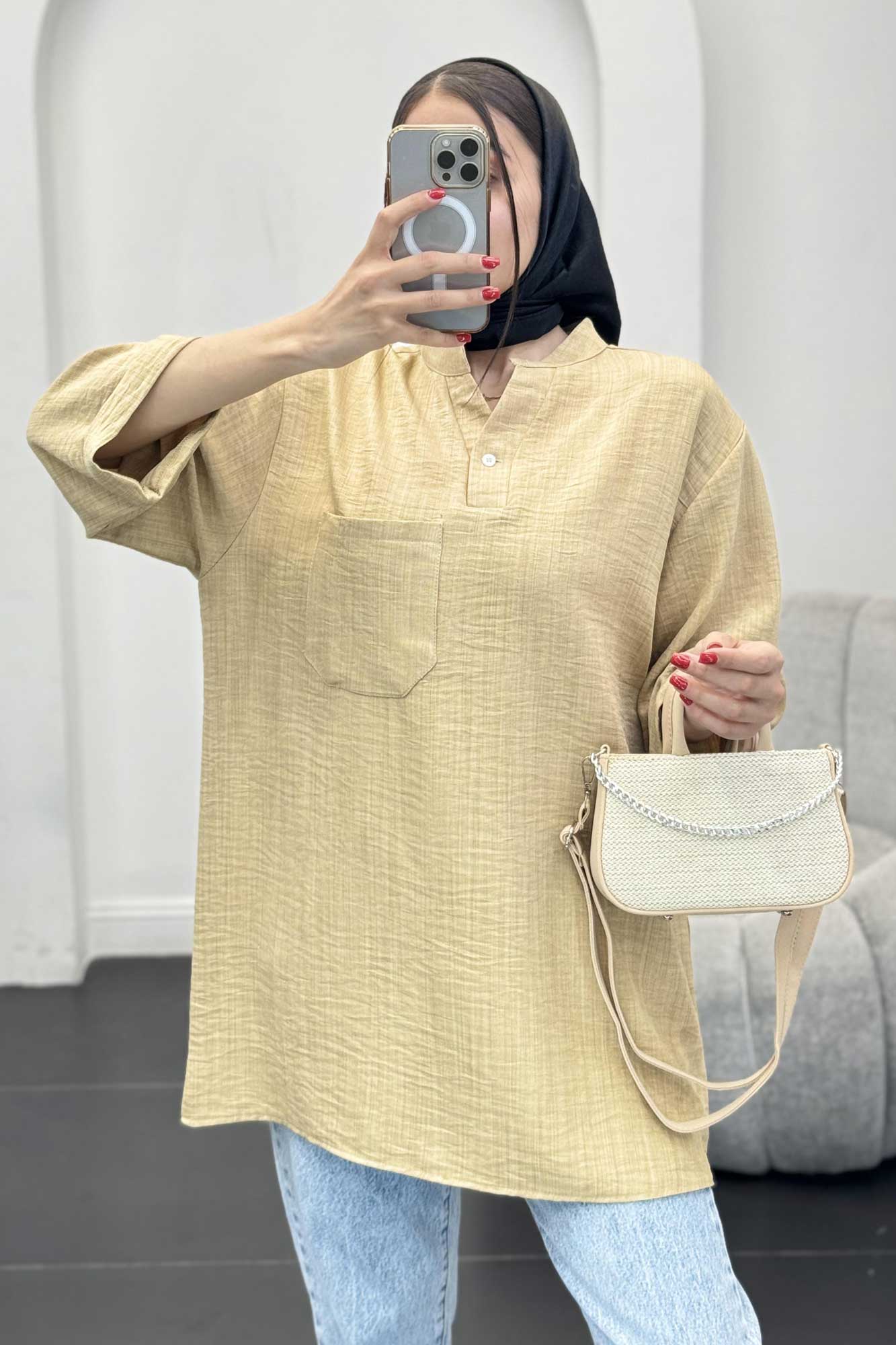 شومیز شانتون تک جیب R