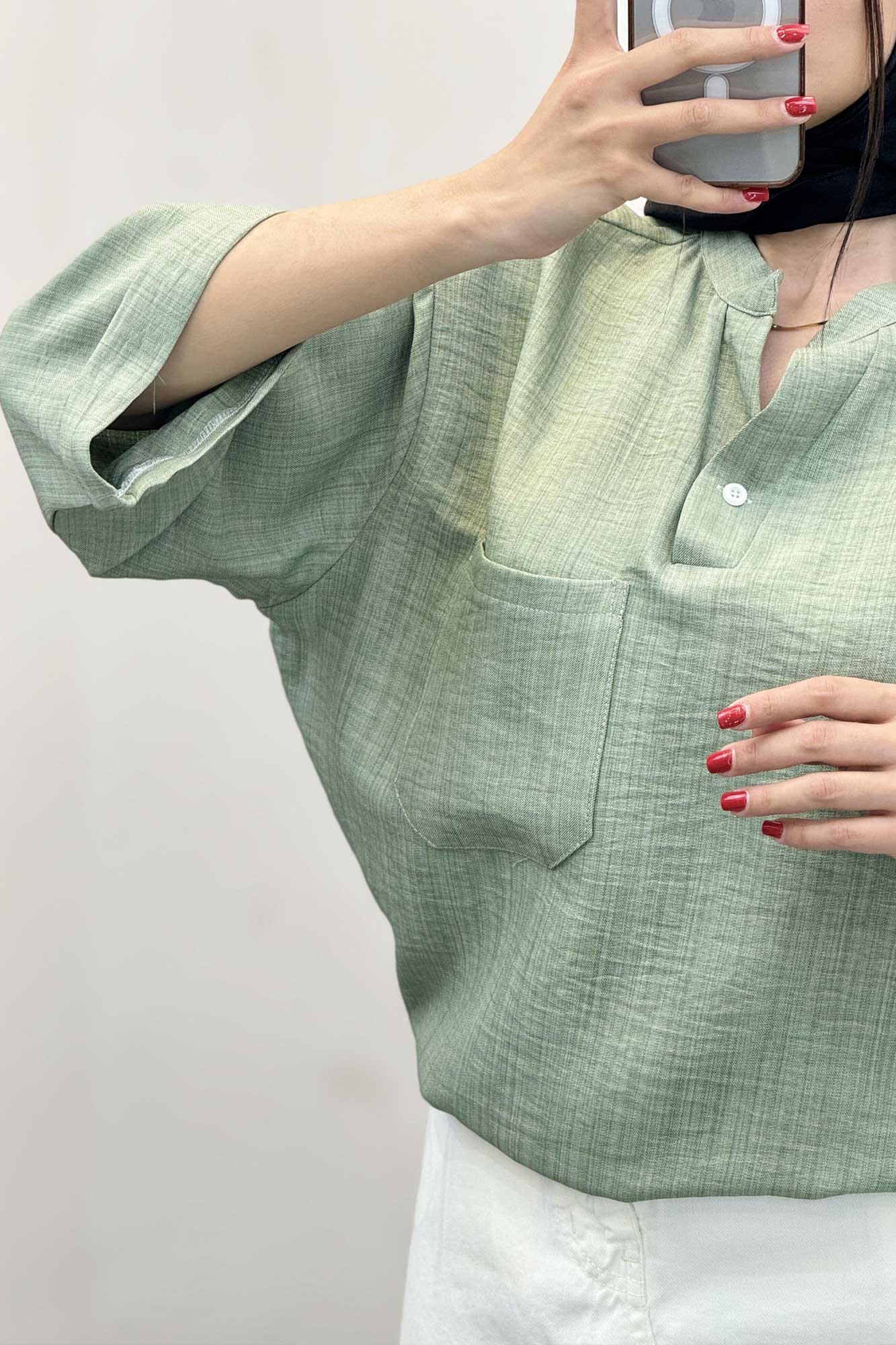 شومیز شانتون تک جیب R