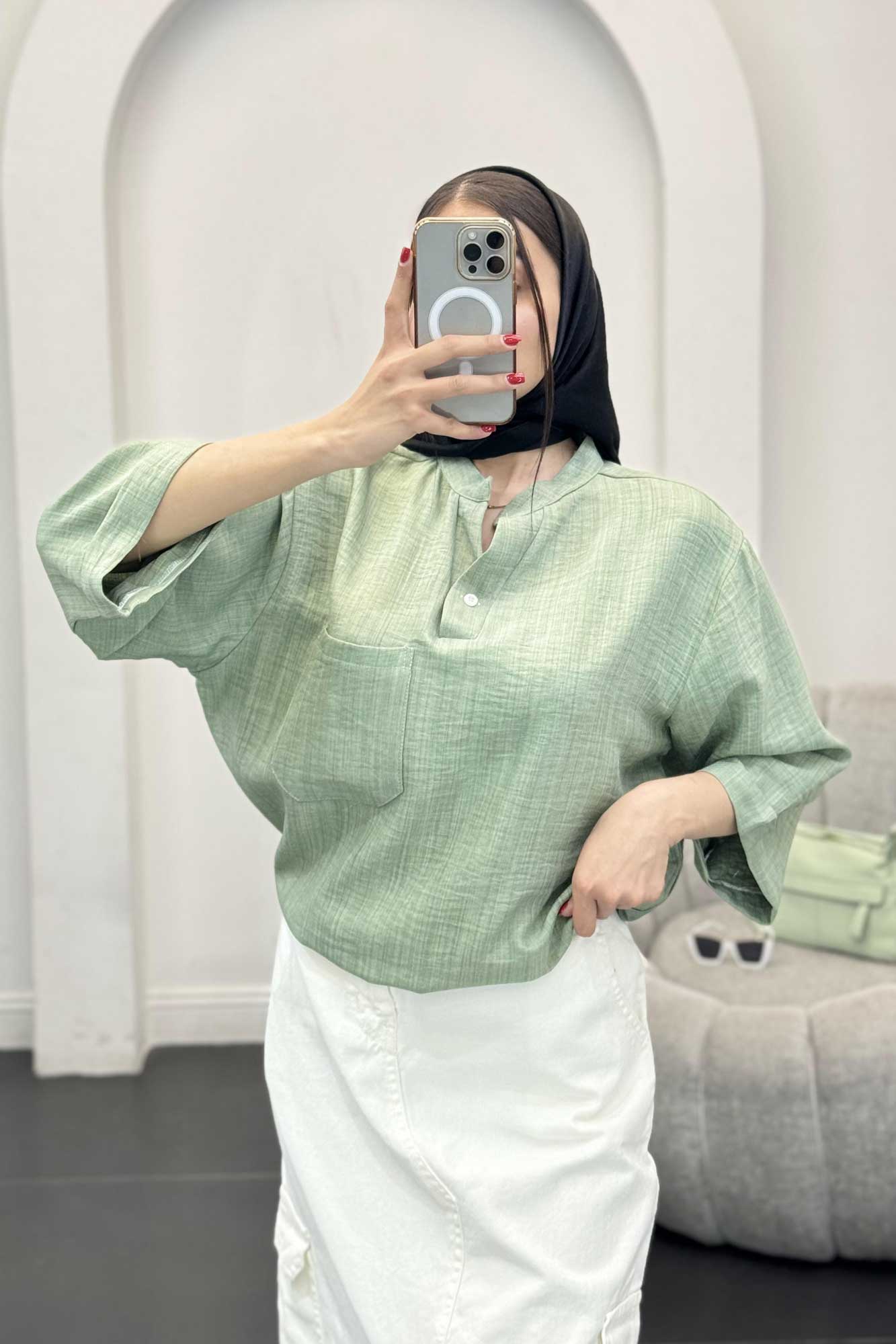 شومیز شانتون تک جیب R