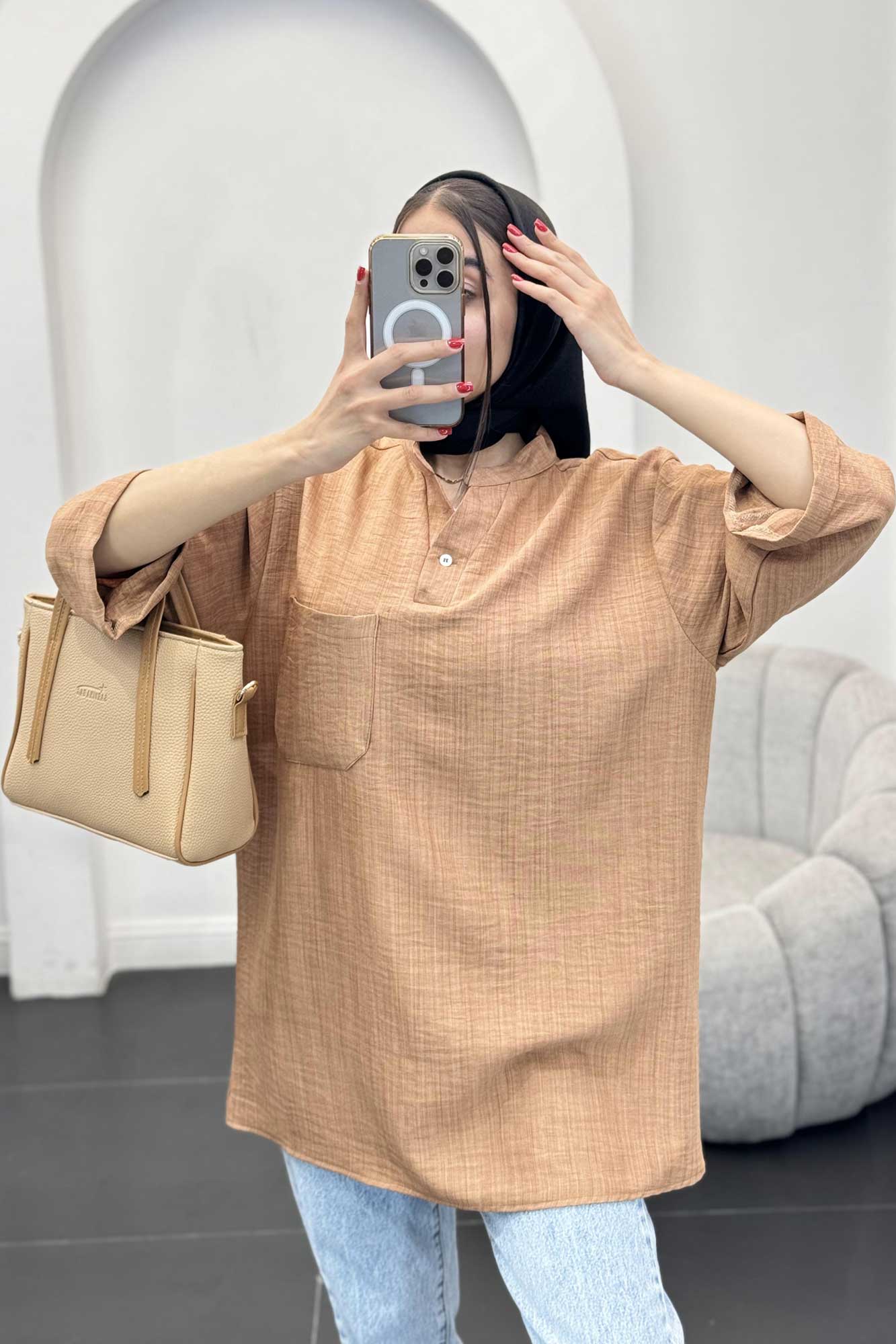 شومیز شانتون تک جیب R