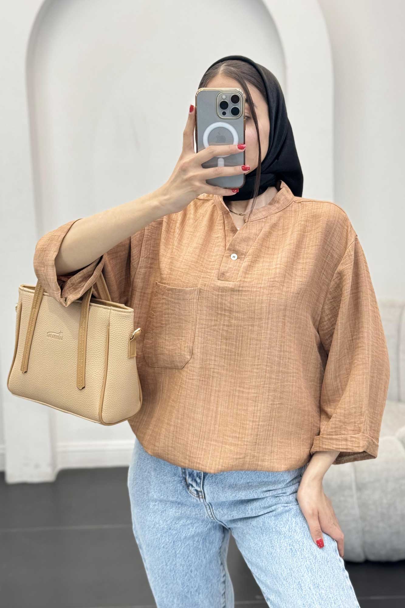 شومیز شانتون تک جیب R