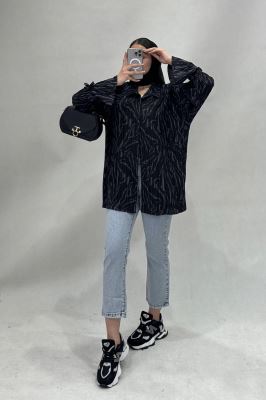 شومیز کراش چاپی آستین عروسکی