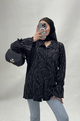 شومیز کراش چاپی آستین عروسکی