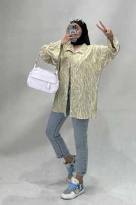 شومیز کراش چاپی آستین عروسکی