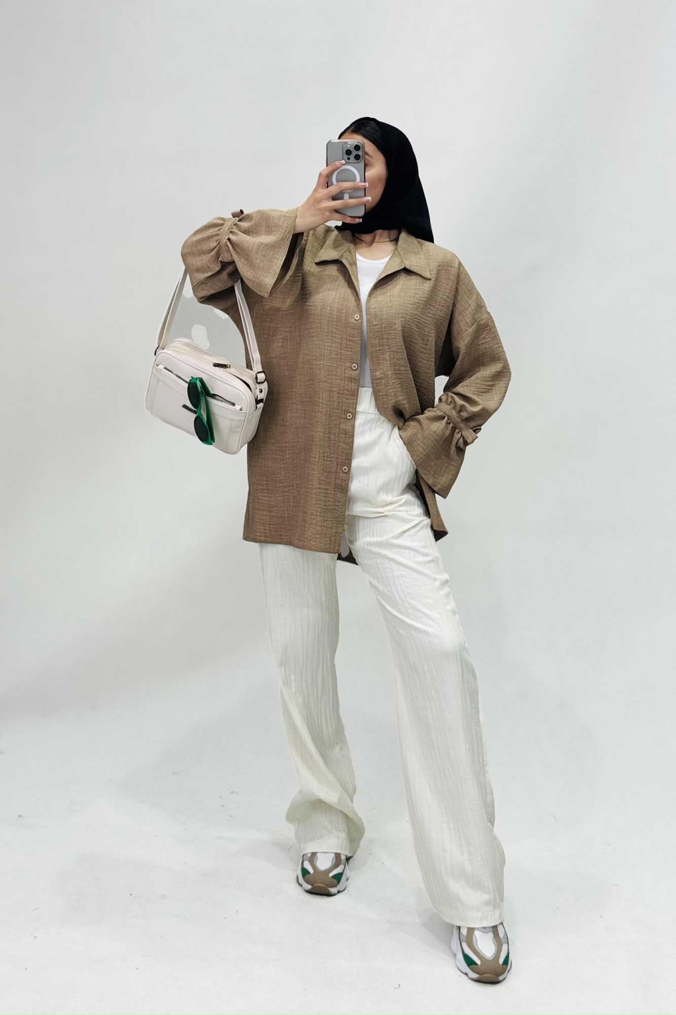 شومیز شانتون آستین عروسکی