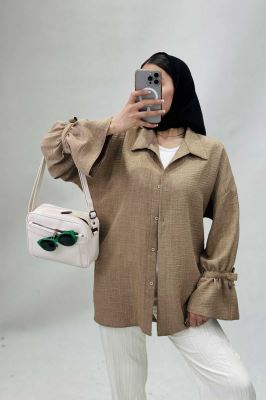 شومیز شانتون آستین عروسکی