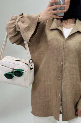 شومیز شانتون آستین عروسکی