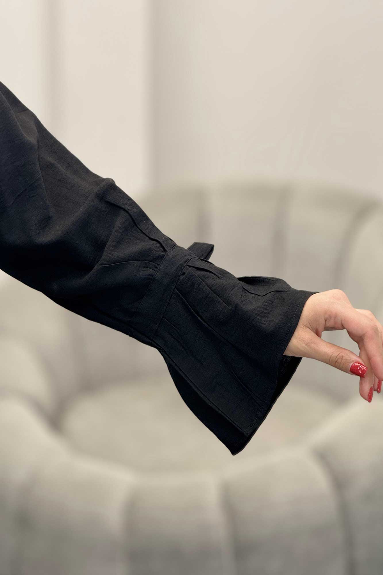 شومیز شانتون آستین عروسکی