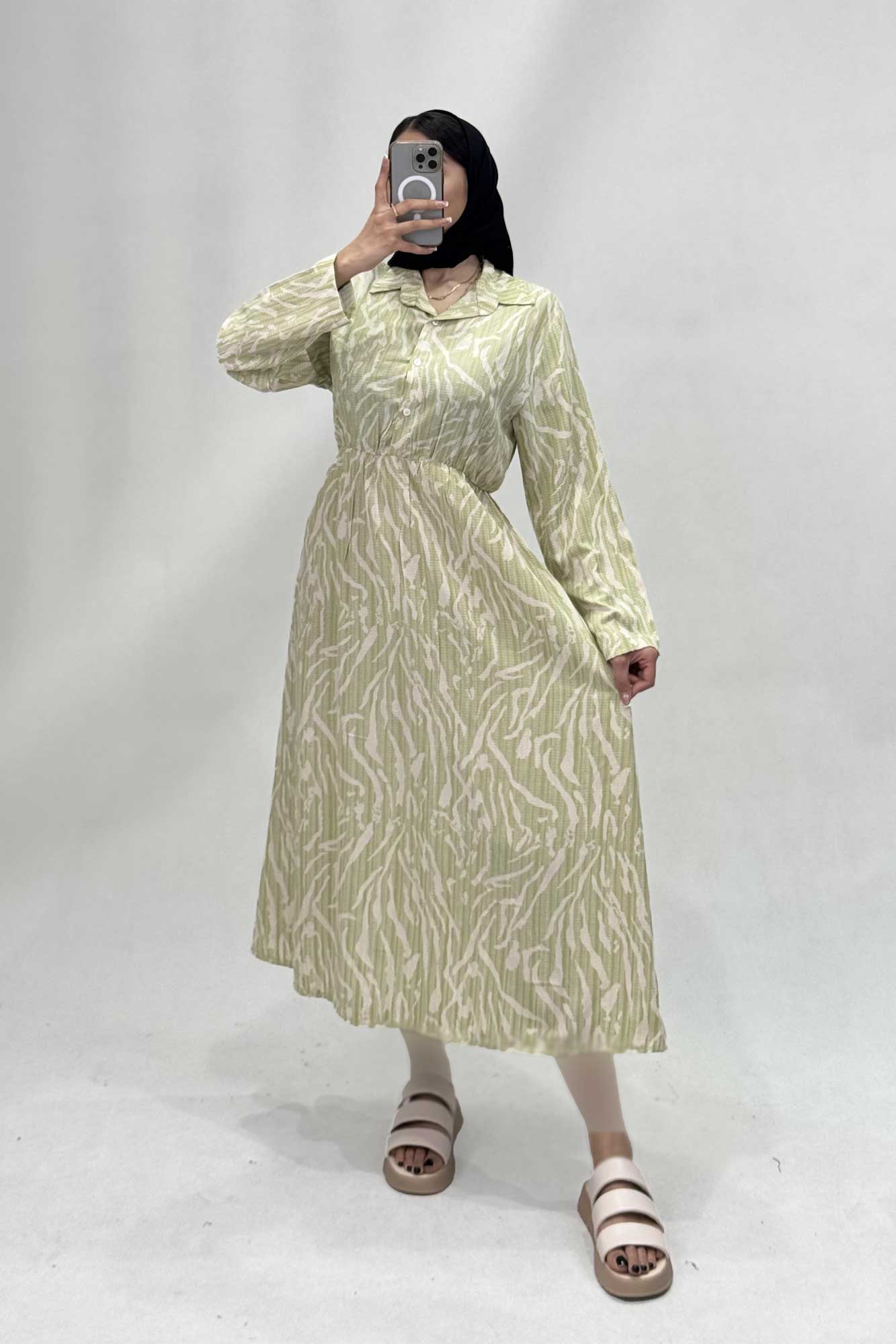 پیراهن بلند کمرکش کراش