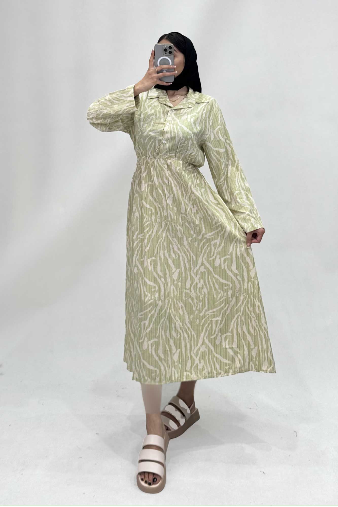 پیراهن بلند کمرکش کراش