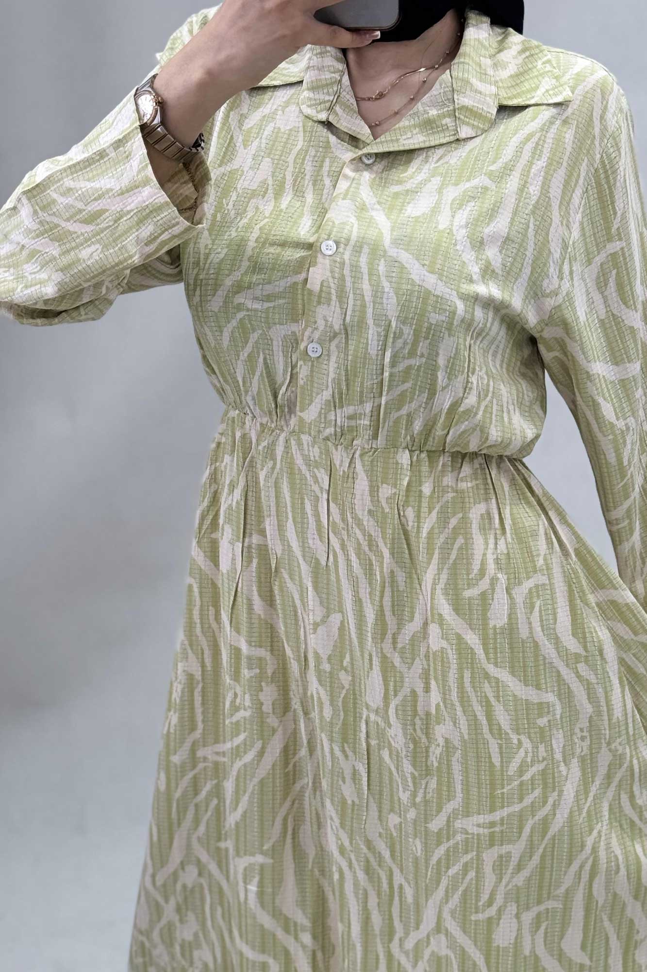 پیراهن بلند کمرکش کراش