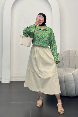 شومیز کراش چاپی آستین عروسکی