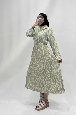 پیراهن بلند کمرکش کراش