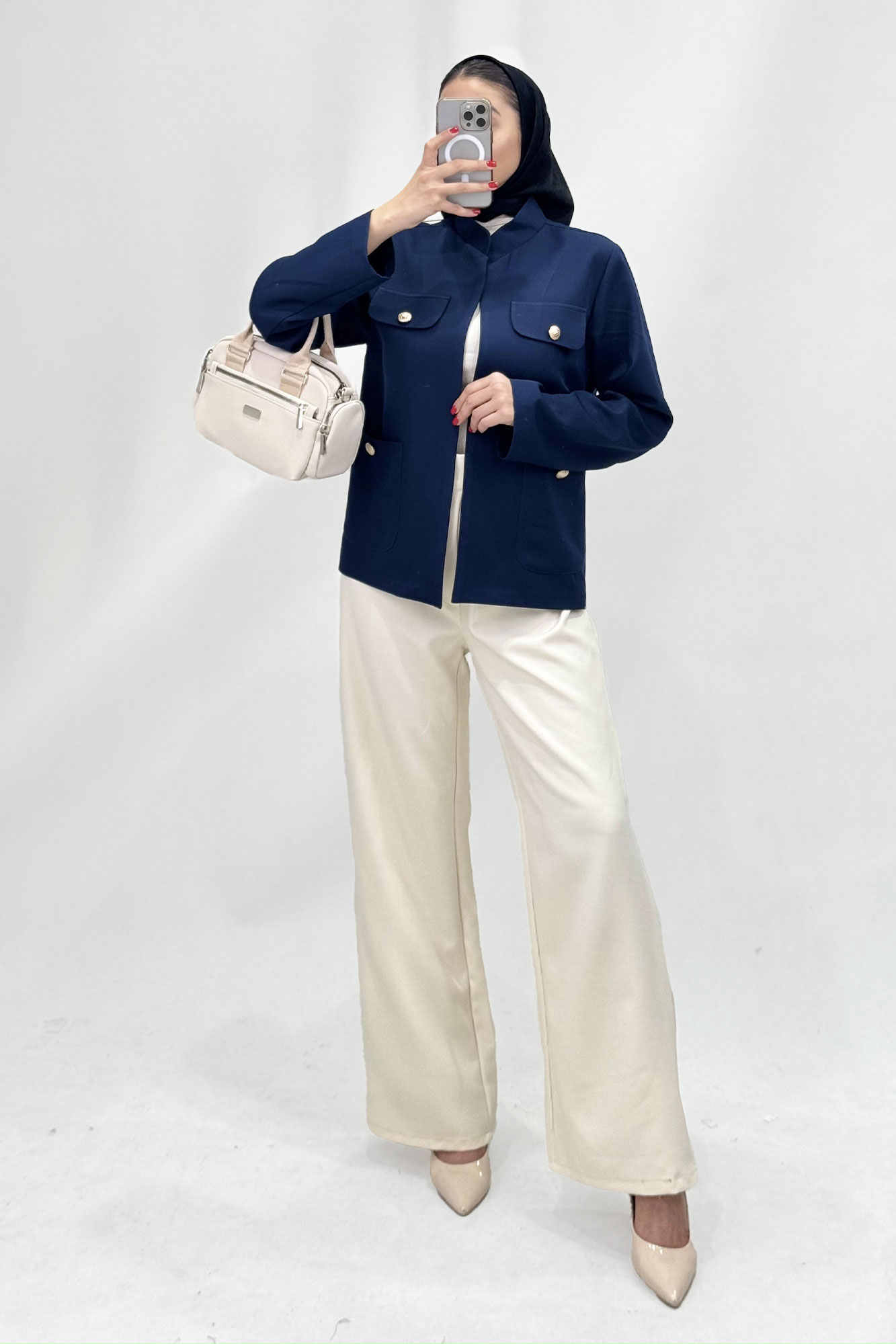 مانتو مازراتی چهار جیب یقه دیپلمات