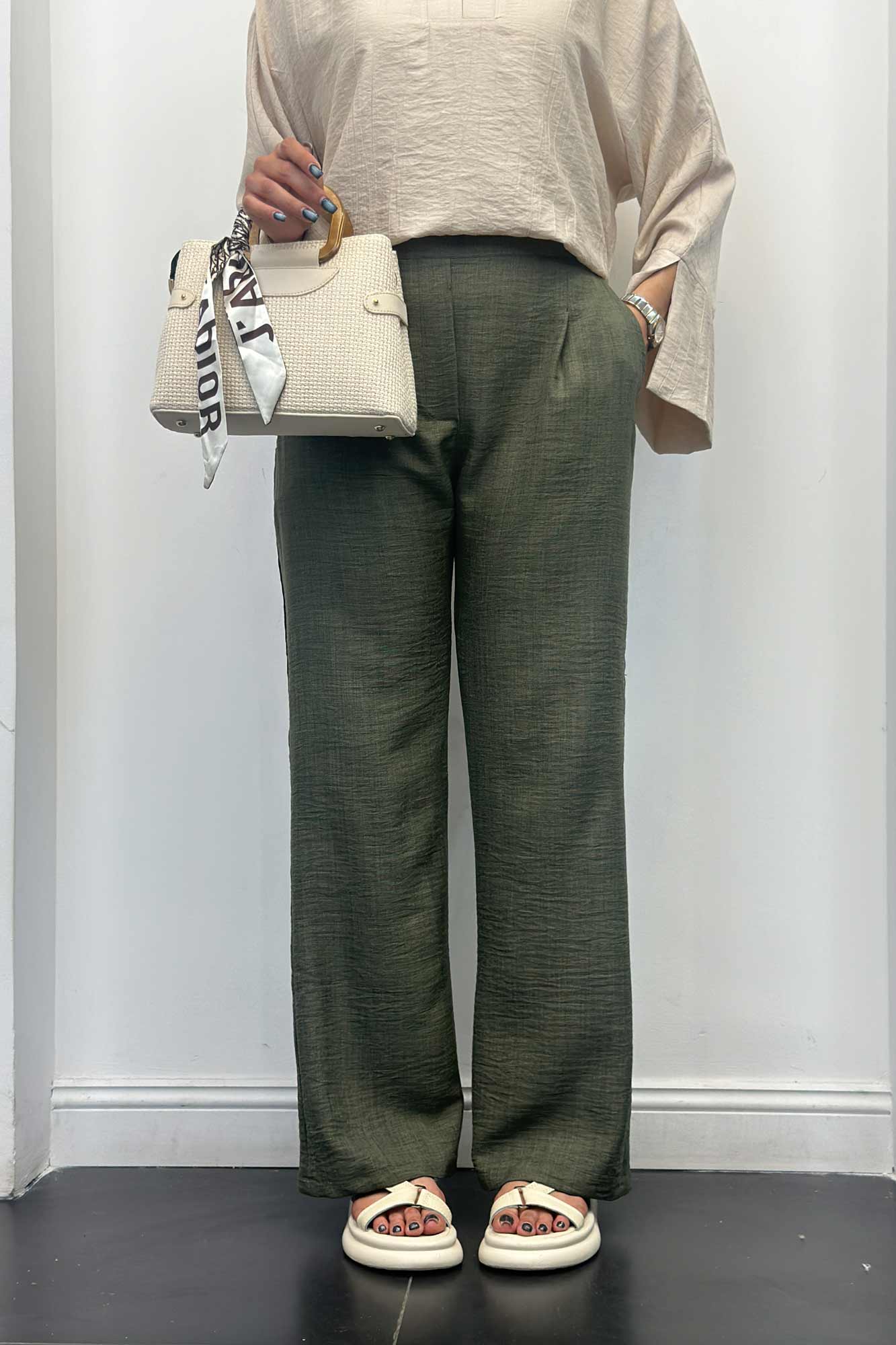 شلوار شانتون کمر کش