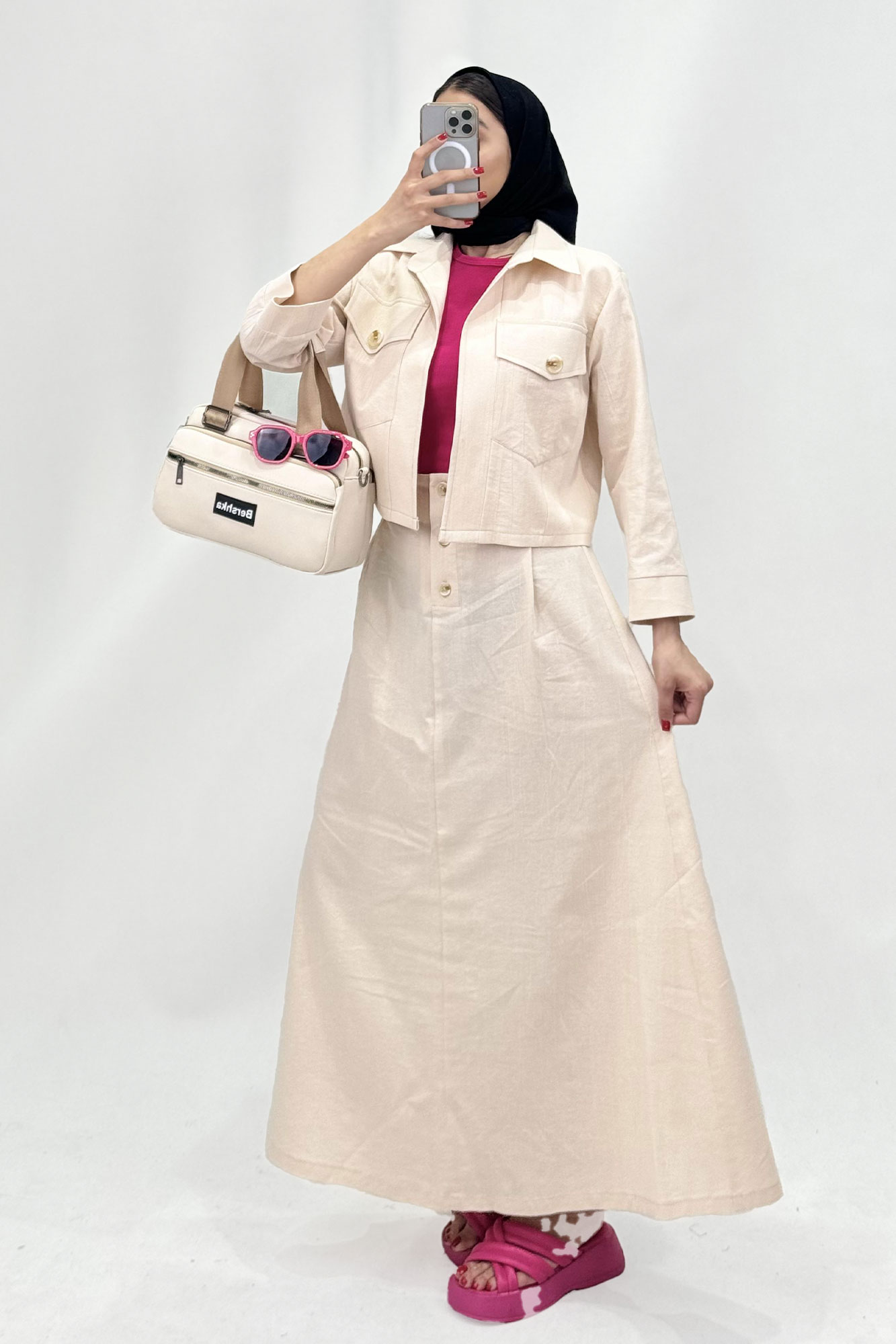 ست کت و دامن دو جیب تیتانیک