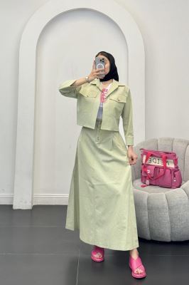 ست کت و دامن دو جیب تیتانیک