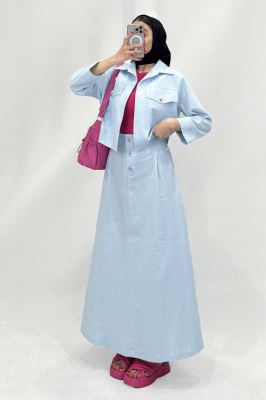 ست کت و دامن دو جیب تیتانیک