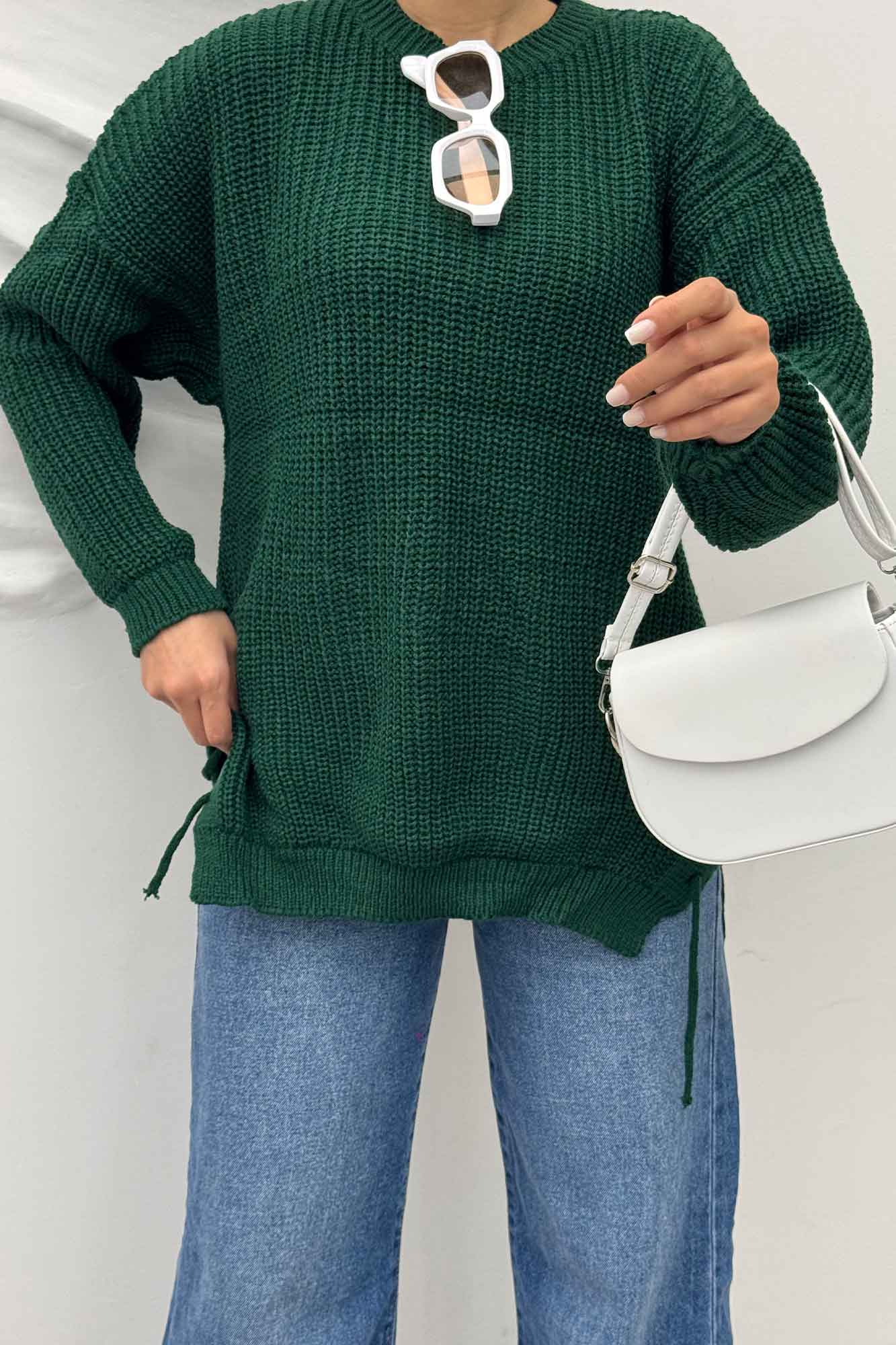 بلوز یقه گرد بغل بند