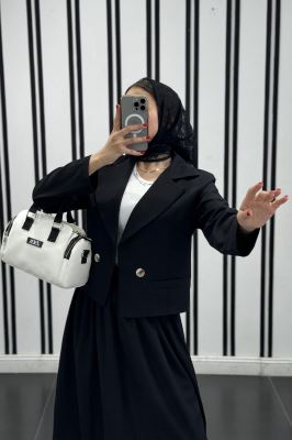 ست کت کراپ و دامن لینن آرکا