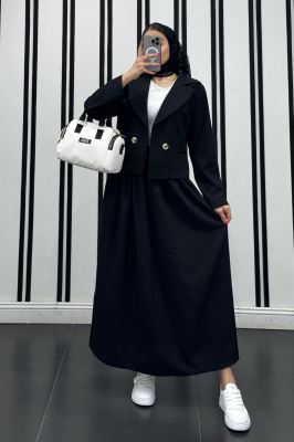 ست کت کراپ و دامن لینن آرکا