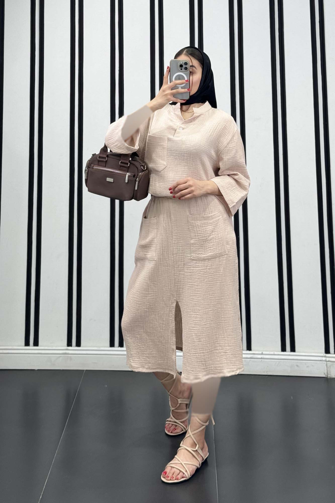 ست شومیز و دامن کوتاه پناه