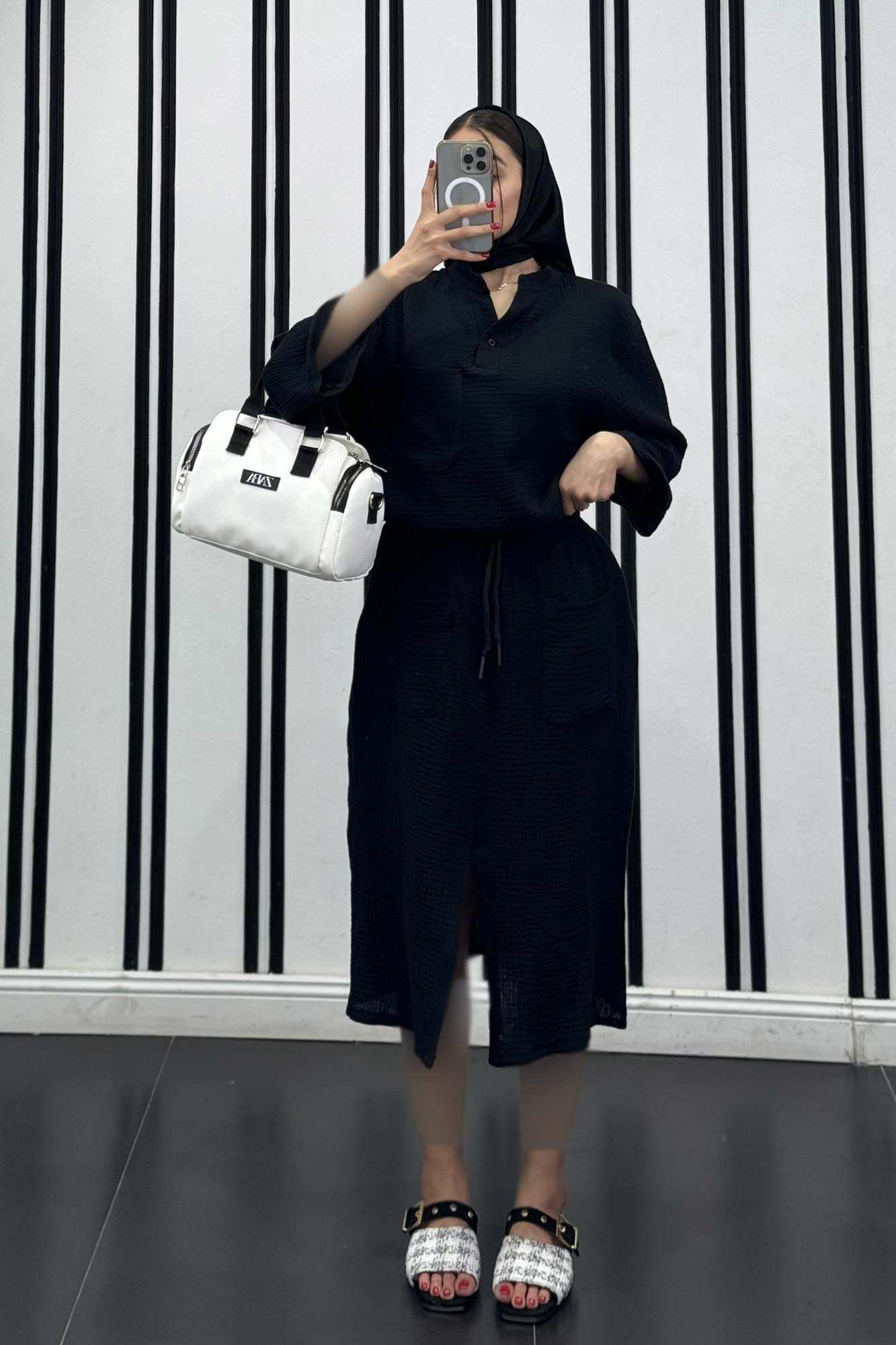 ست شومیز و دامن کوتاه پناه