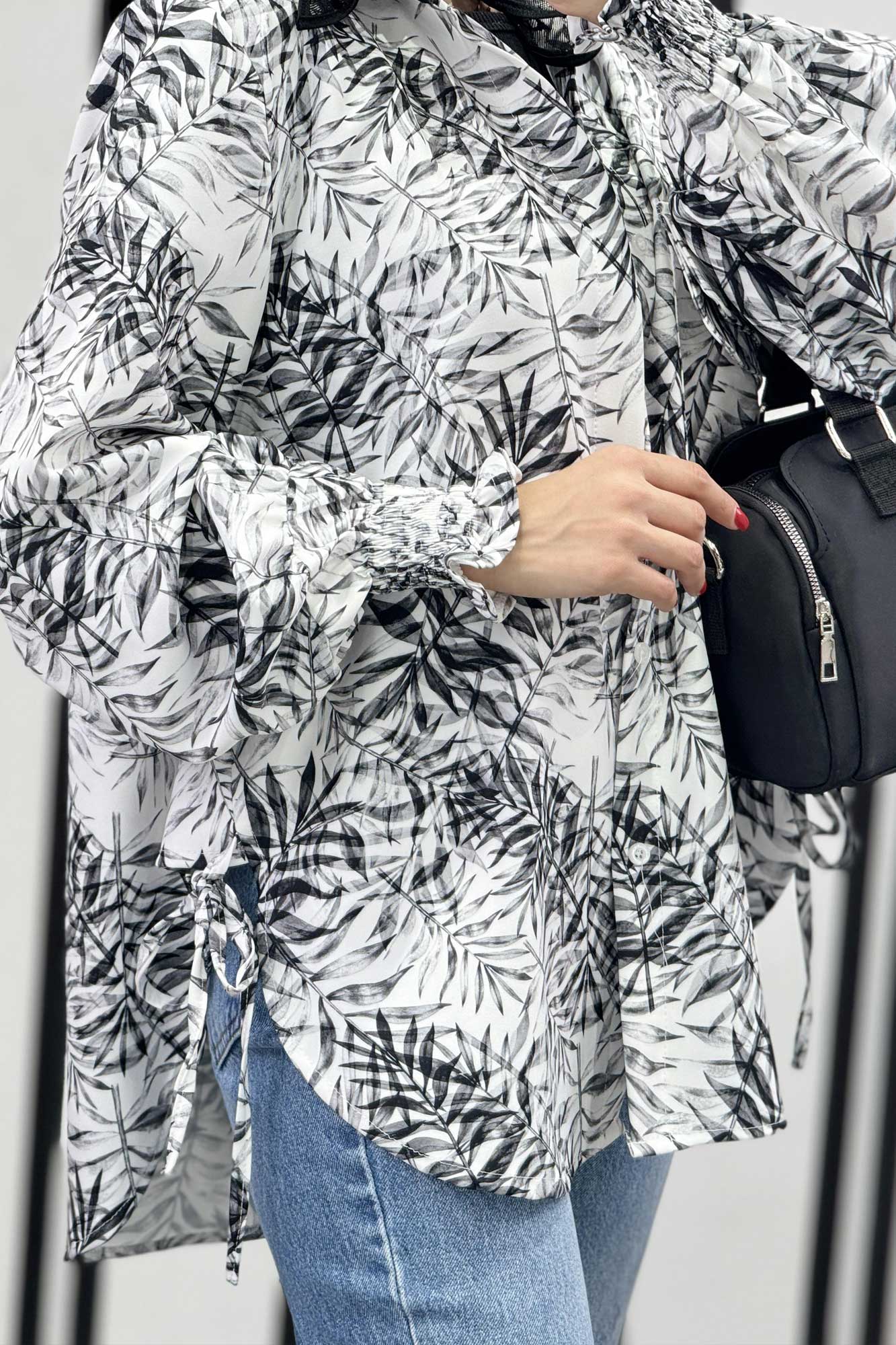 شومیز مازراتی طرحدار جیب دوبل 