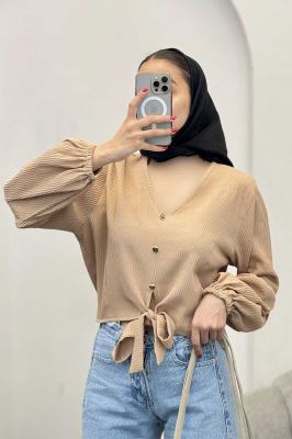 شومیز السا یقه هفت پایین گره