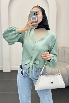 شومیز السا یقه هفت پایین گره