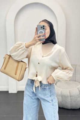 شومیز السا یقه هفت پایین گره