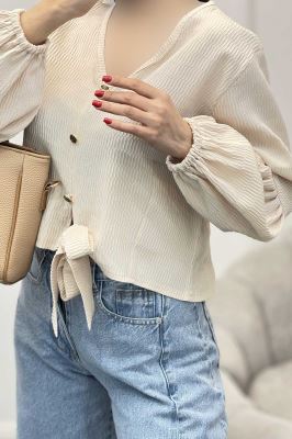 شومیز السا یقه هفت پایین گره