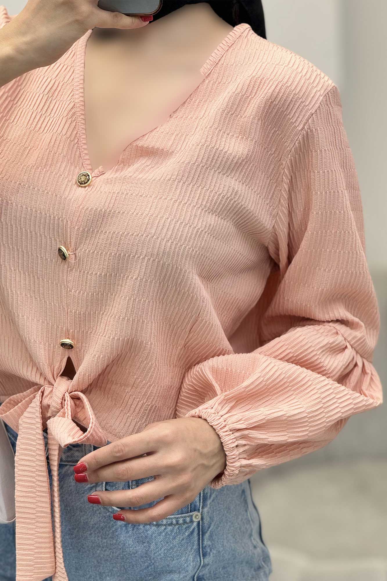 شومیز السا یقه هفت پایین گره