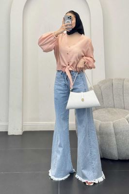 شومیز السا یقه هفت پایین گره