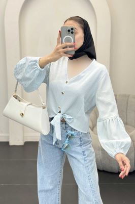 شومیز السا یقه هفت پایین گره