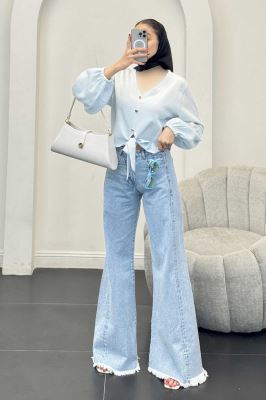 شومیز السا یقه هفت پایین گره