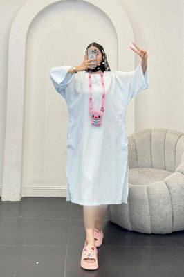 مانتو کفتان السا بغل جیب پایین چاکدار