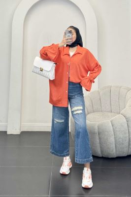 شومیز شانتون آستین عروسکی