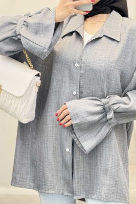 شومیز شانتون آستین عروسکی