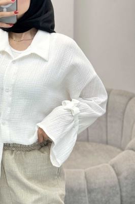 شومیز دبل فیس آستین عروسکی