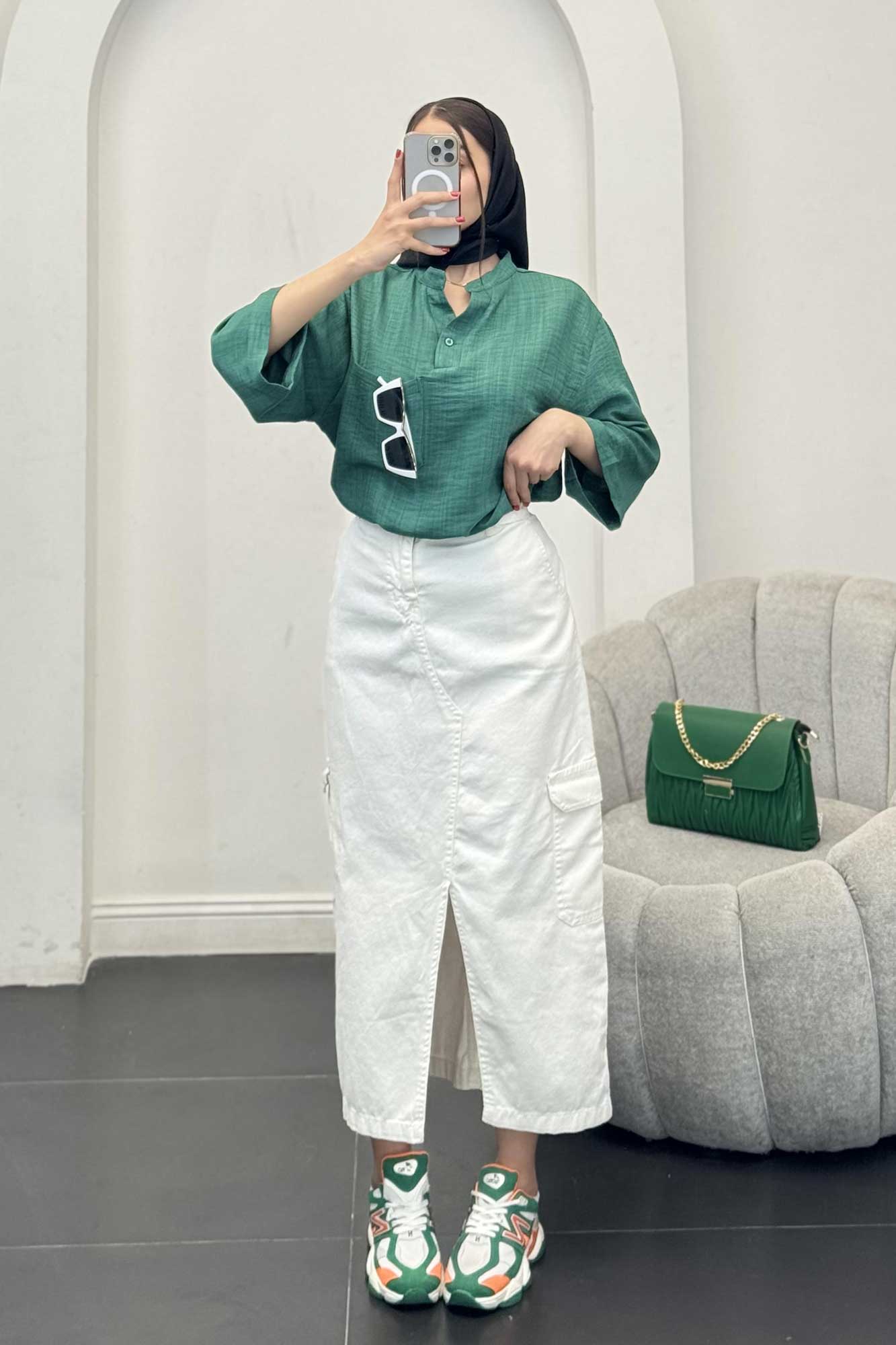 شومیز شانتون تک جیب R