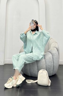 ست لینن مانتو خفاشی پشت بلند مارگاریتا