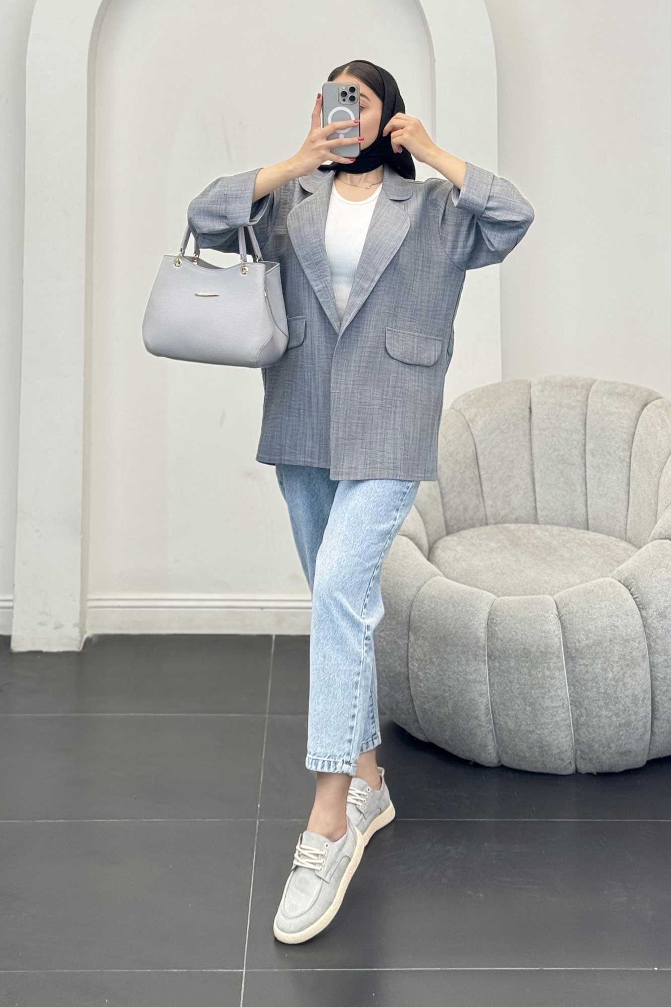 مانتو شانتون یقه ب ب