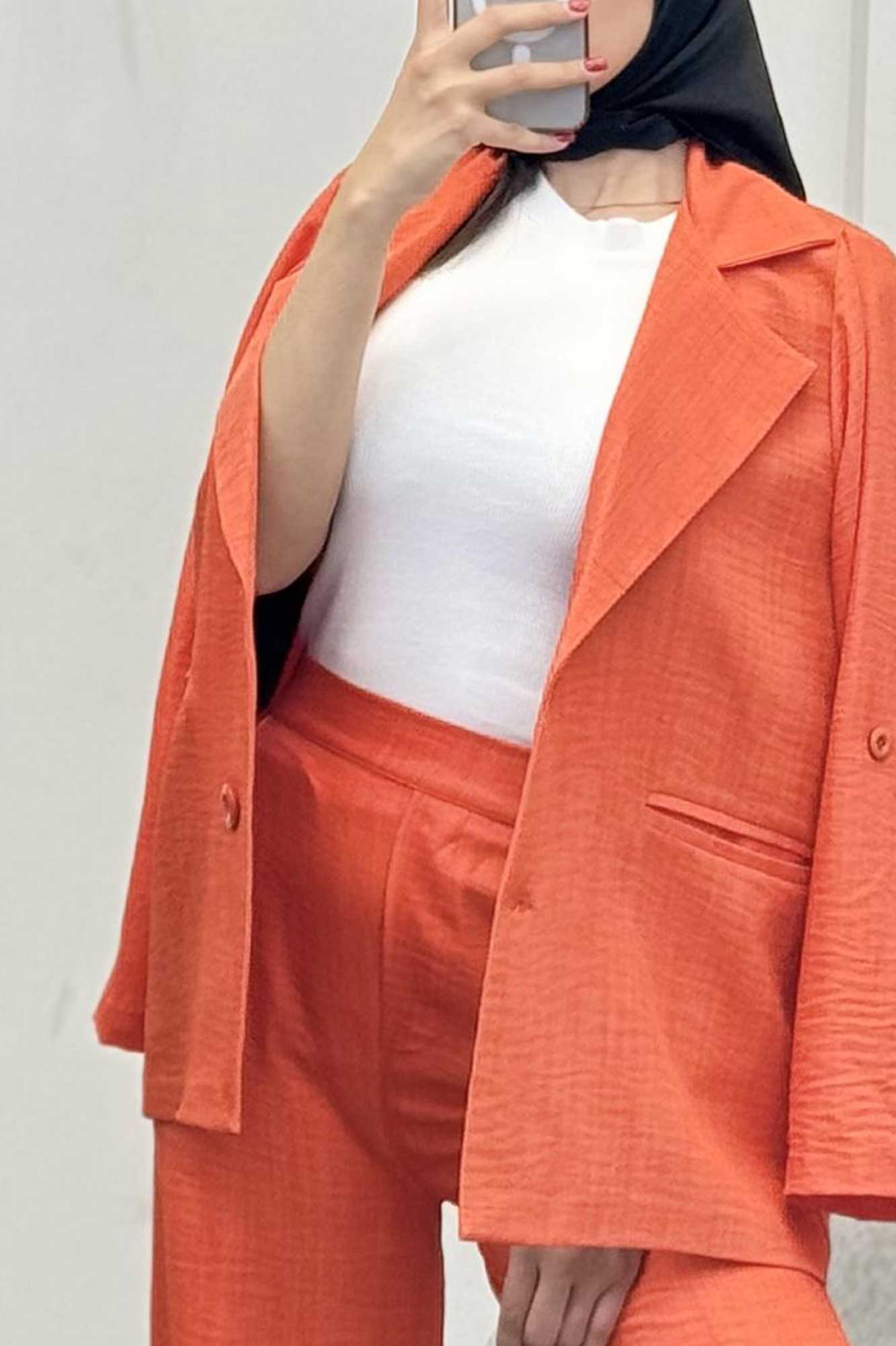 ست کت و شلوار شانتون دو دکمه رایسا