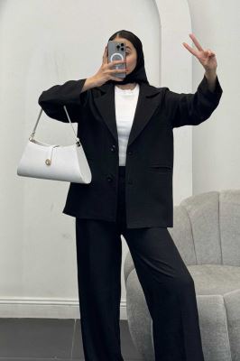 ست کت و شلوار شانتون دو دکمه رایسا