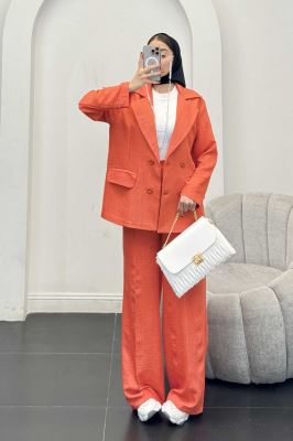 ست کت و شلوار شانتون جیب پاکتی زالینس