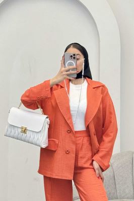 ست کت و شلوار شانتون جیب پاکتی زالینس