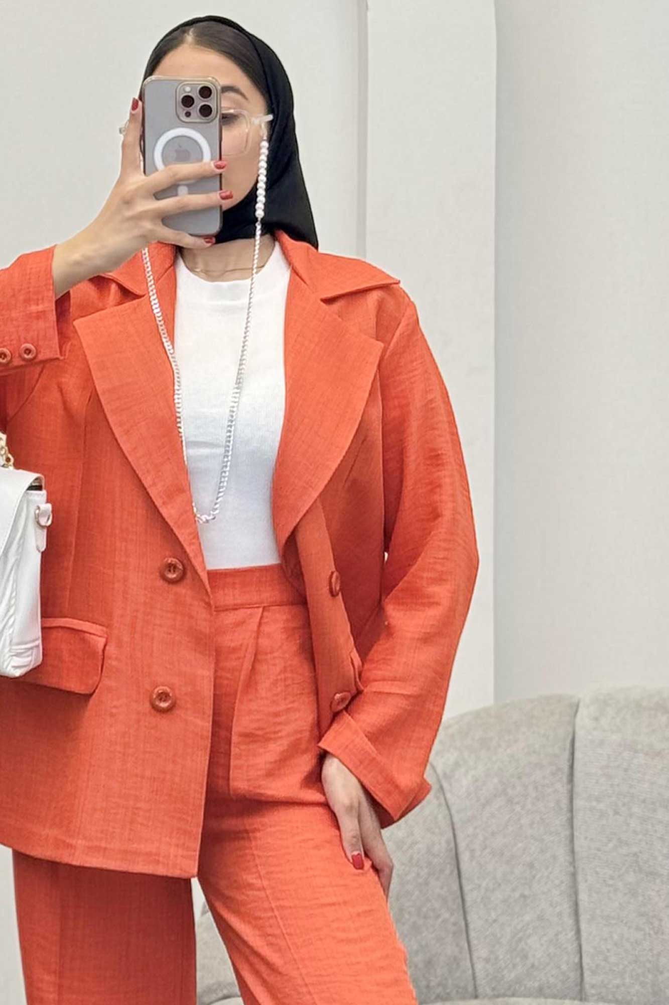 ست کت و شلوار شانتون جیب پاکتی زالینس