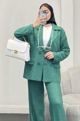 ست کت و شلوار شانتون جیب پاکتی زالینس