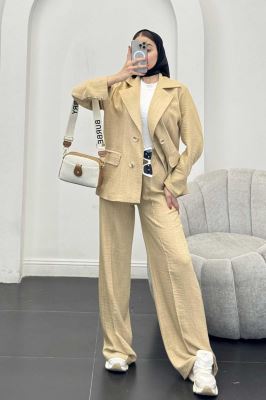 ست کت و شلوار شانتون جیب پاکتی زالینس